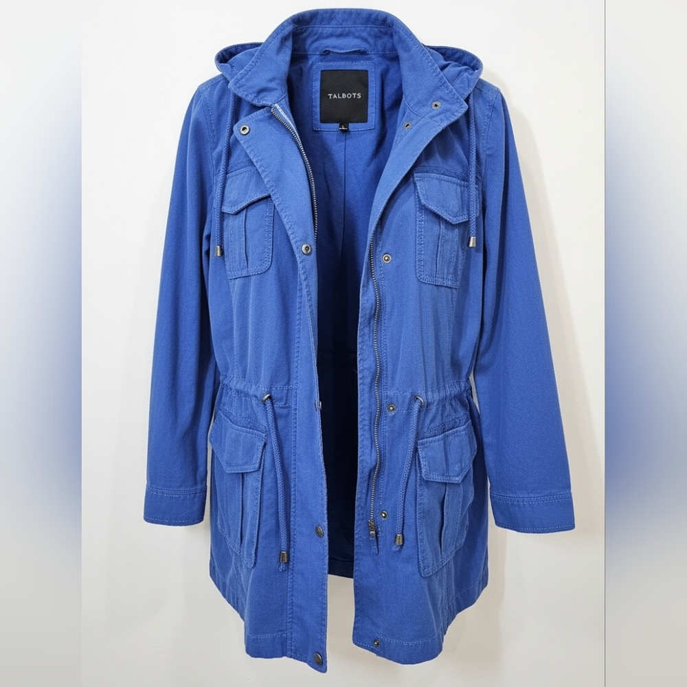 Talbots Women's Utility Jacket in Vibrant Blue